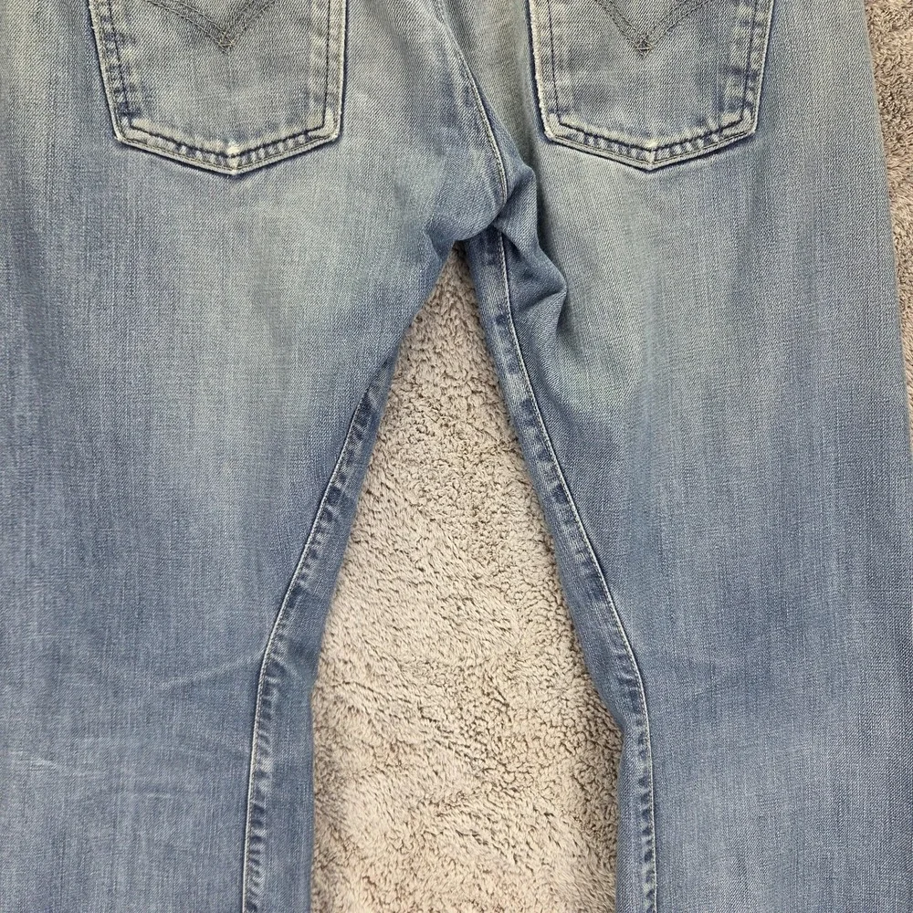 VTG Levis Engineered Jeans Mens Blue Twisted Button Fly Light Wash Fits 31x26